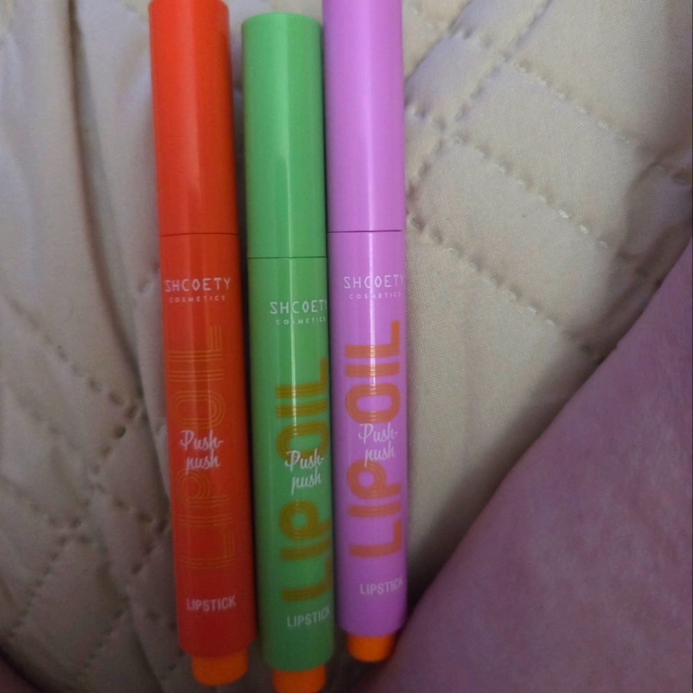 Lip Oil, Shoety Cosmetics  Trio 7,8, And 9 Color